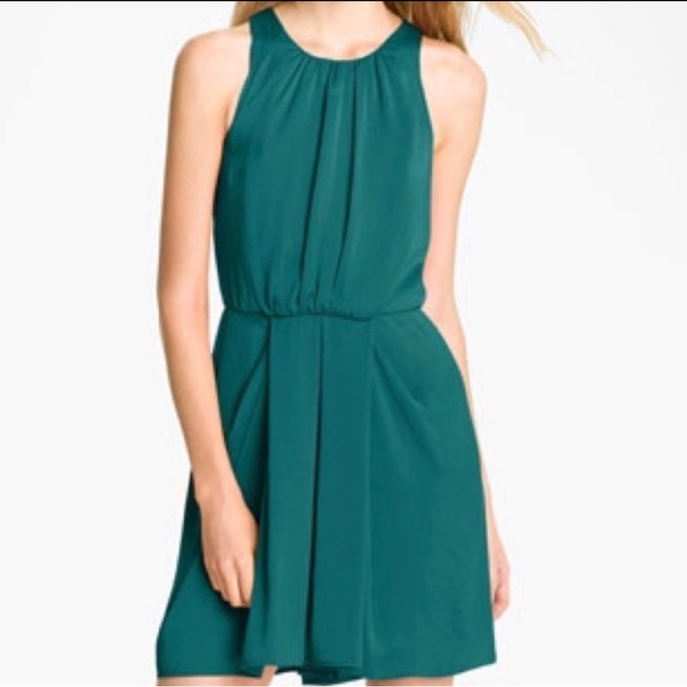 Rebecca Taylor dark teal mini dress